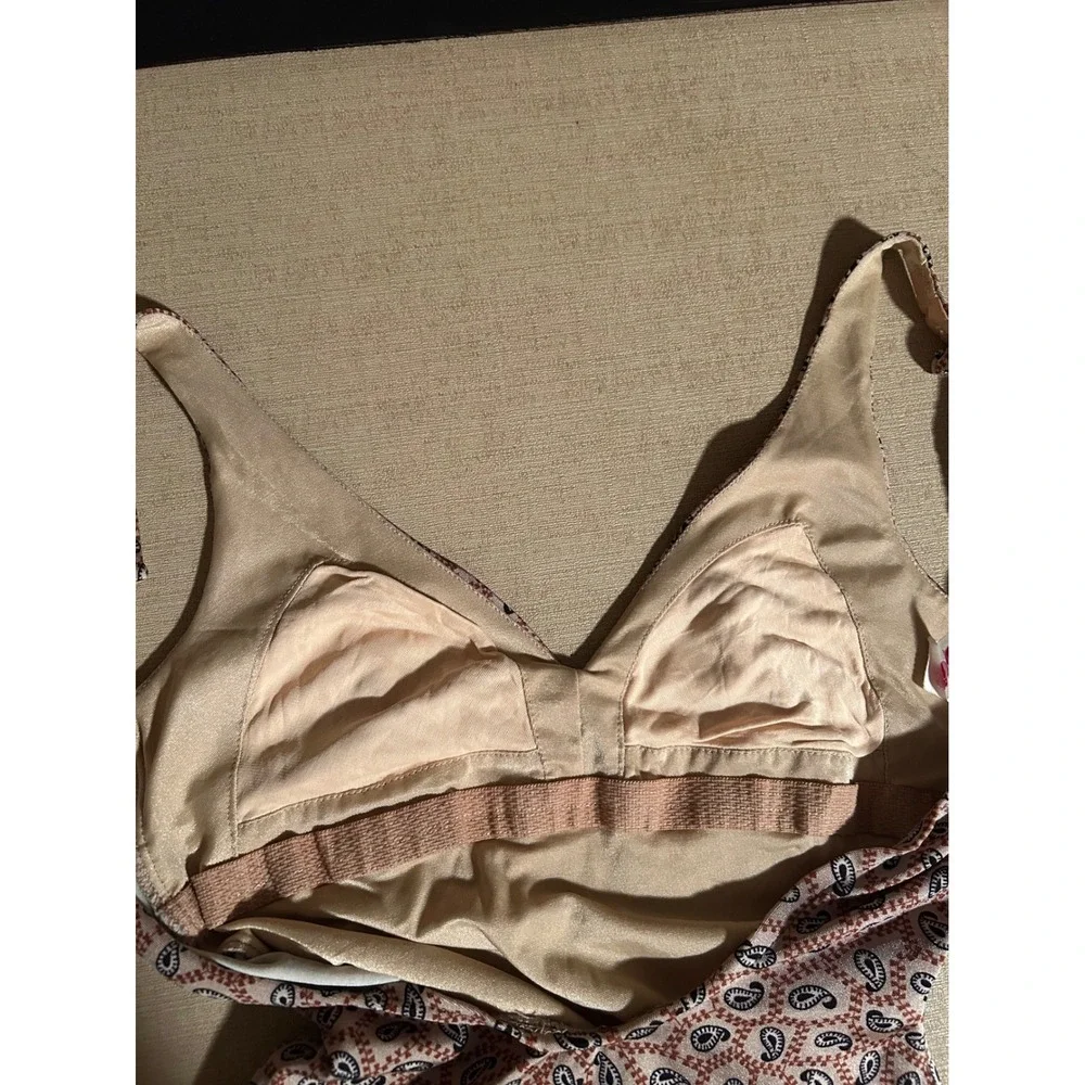 Vintage 70s 80s Cole of California Paisley One Piece Swimsuit Brown Red V-Neck